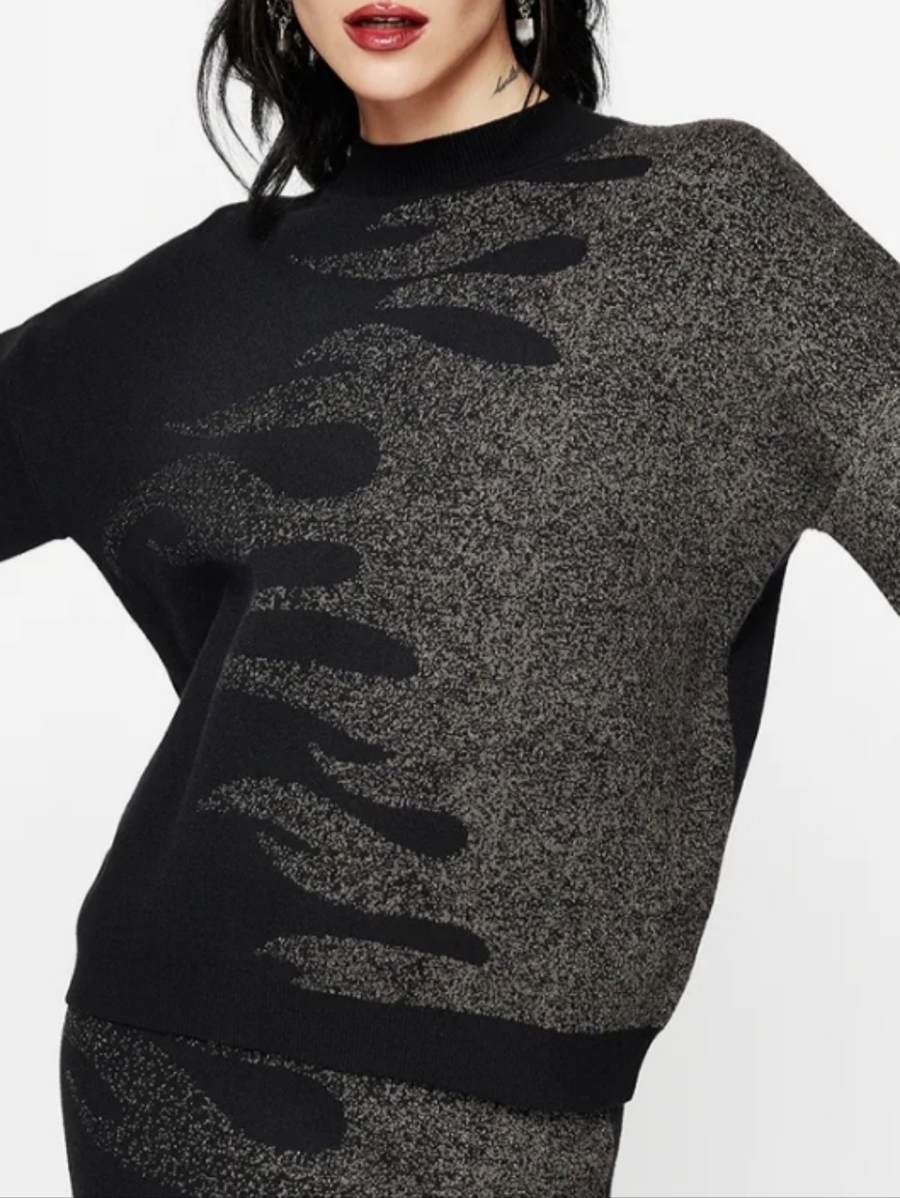 NEW disturbia Kenna flame lurex knit jumper Sweater